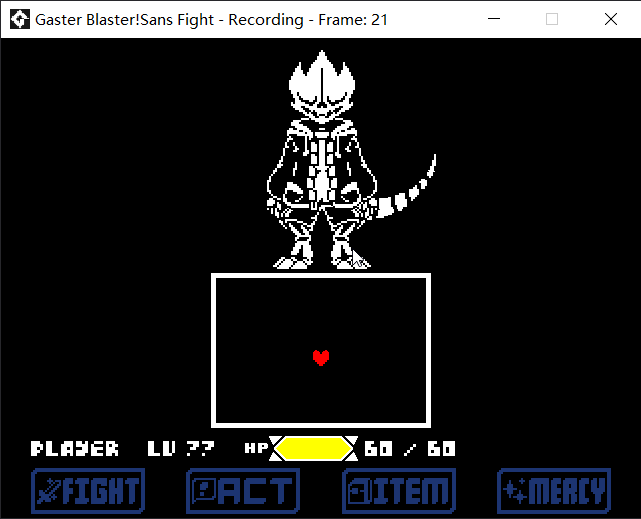 Finally, the first turn is here. - Gaster Blaster!Sans Fight by