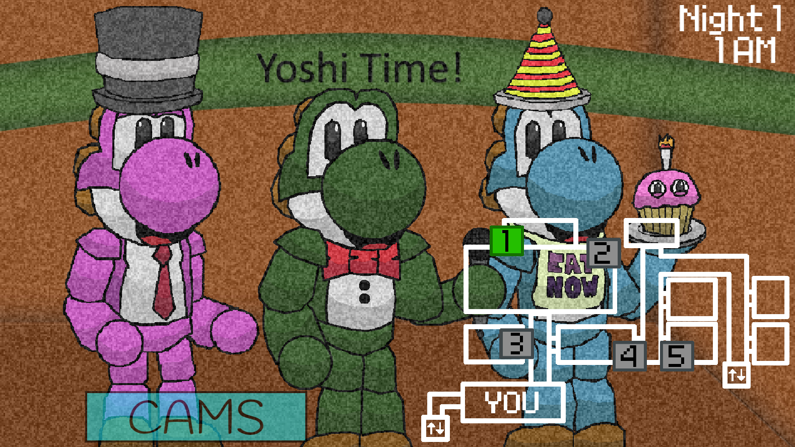 Yoshi redesign Five Nights at Yoshi's Scrappy's Revenge by
