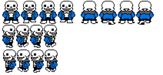 Sans overworld sprite 1 - Underwar by xstroyer8 - Game Jolt