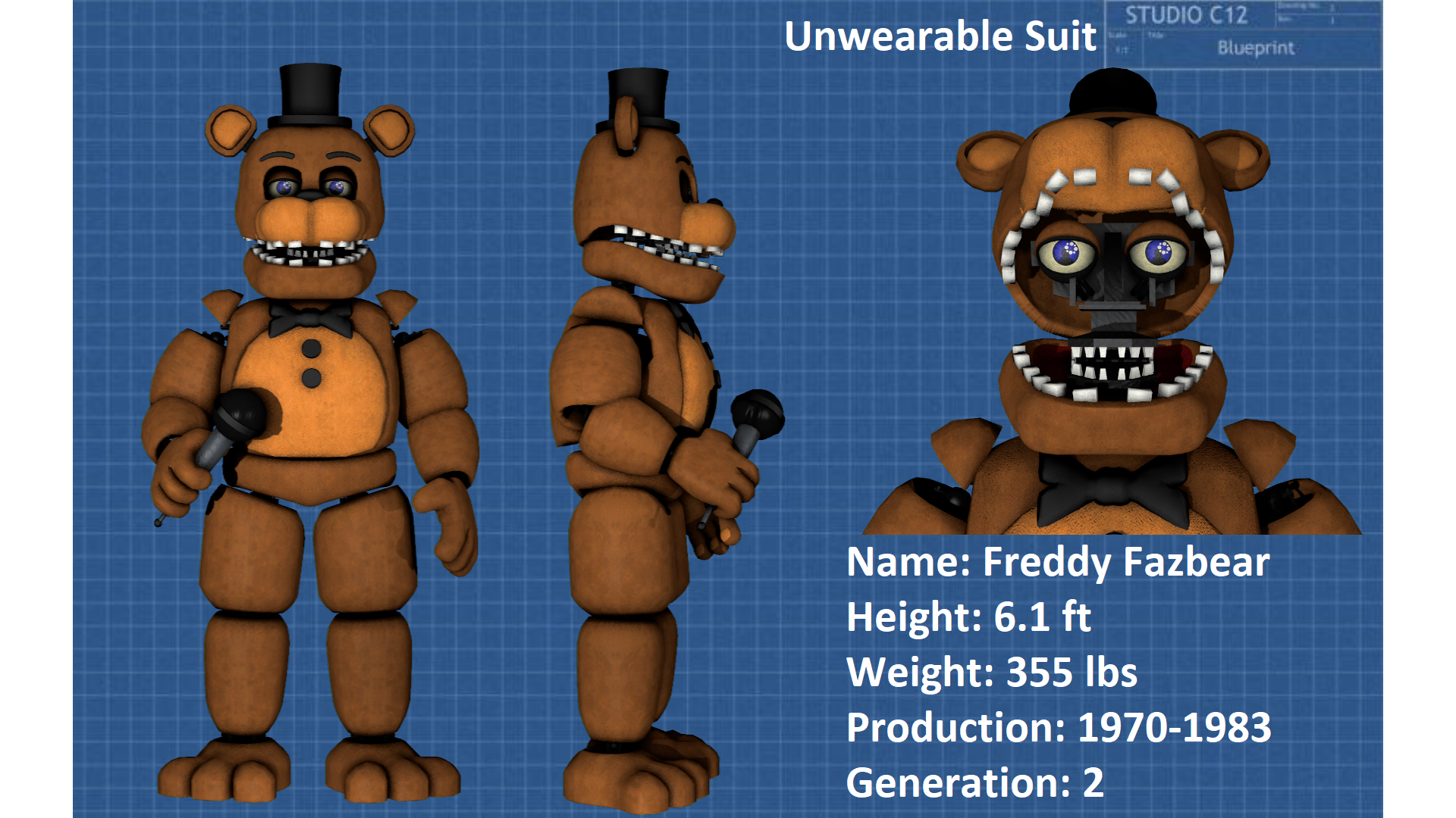 Golden Freddy Blueprints