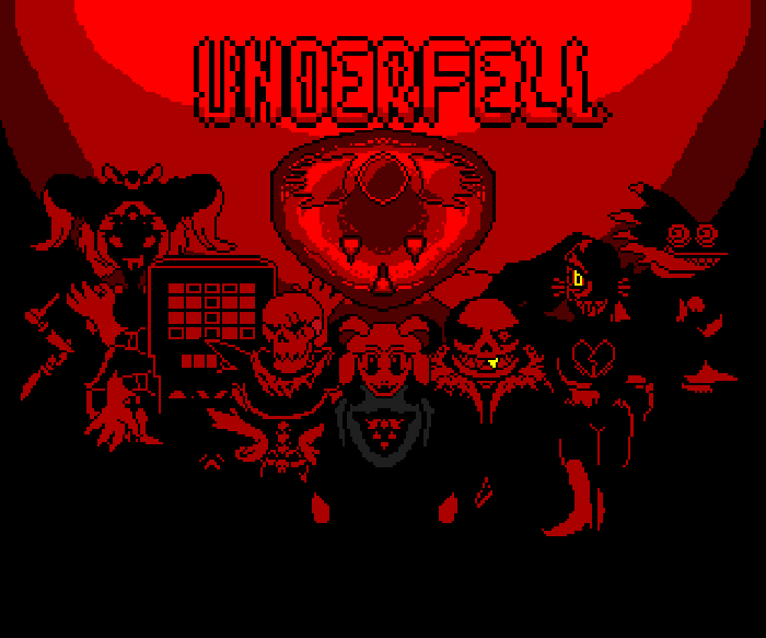 Gg underfell. Надпись андерфелл. Underfell логотип.