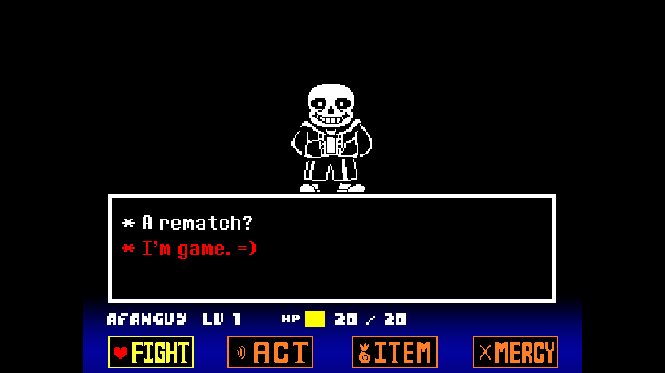 Fight That Occours When You Fight Sans - MYSTERYTALE Online ...