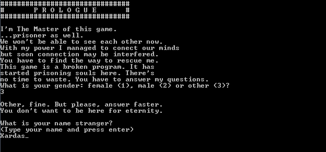 The Master; Text Adventure by CMDKeeper (@CMDKeeper) on Game Jolt